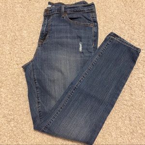 Old Navy Lightly Destructed Skinny Curvy Denim